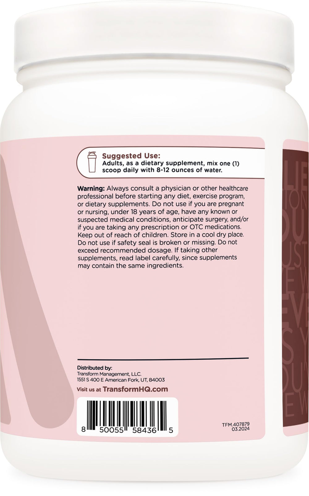 Close-up of label showing 15g collagen per serving