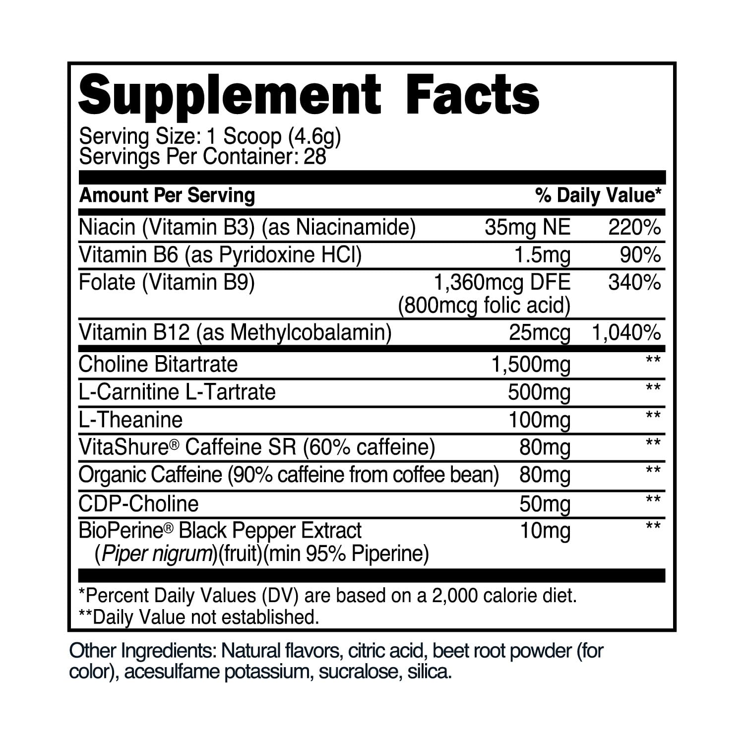 TransformHQ Energy & Focus Powder scoop pouring into glass for quick mix