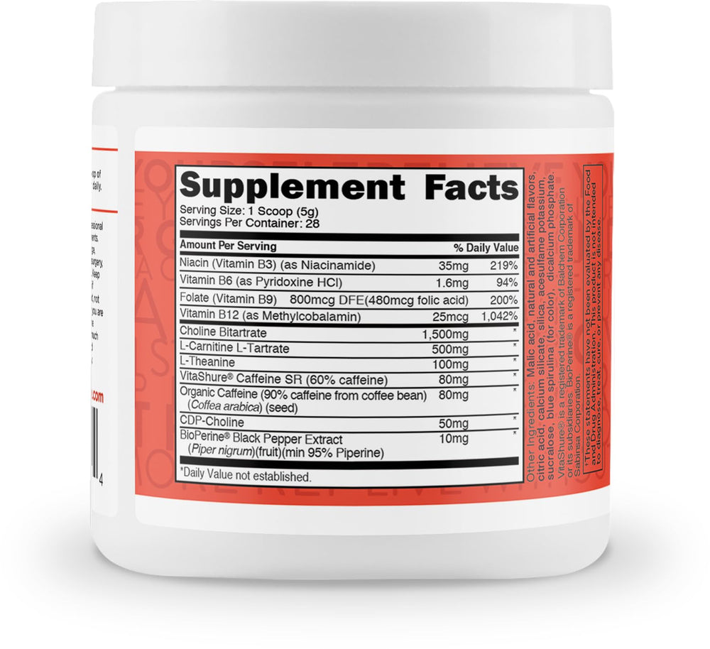 TransformHQ Boost Shot label closeup showing non-GMO gluten-free formula.