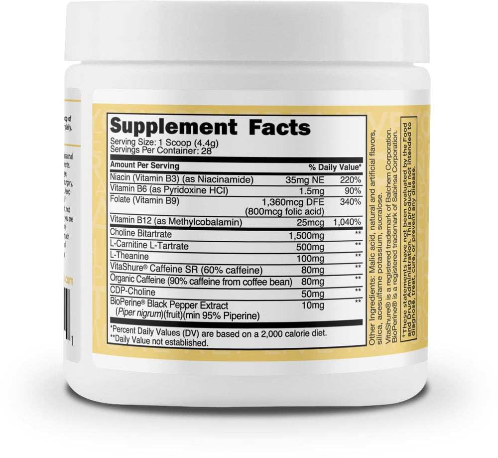 TransformHQ Energy & Focus Powder mix-in water image demonstrates easy mixing and refreshing flavor.