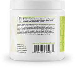 TransformHQ coconut lime electrolyte drink poured into a glass for a refreshing workout break.