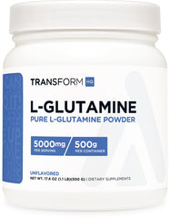 Bottle of TransformHQ L-Glutamine Powder, 500g