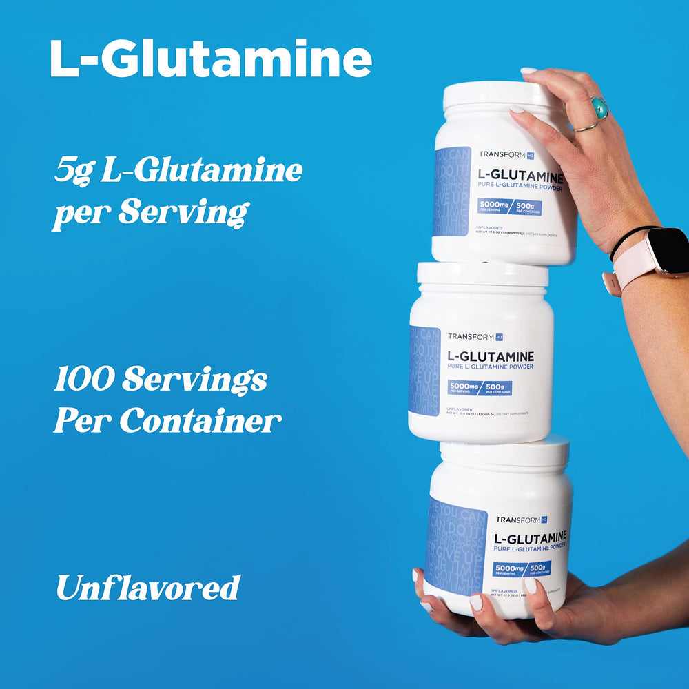 Gluten Free and Non-GMO label on TransformHQ L-Glutamine