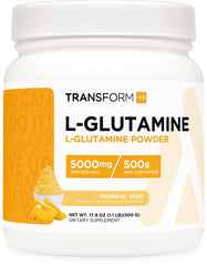 TransformHQ L-Glutamine Powder Tropical Whip 500g front view
