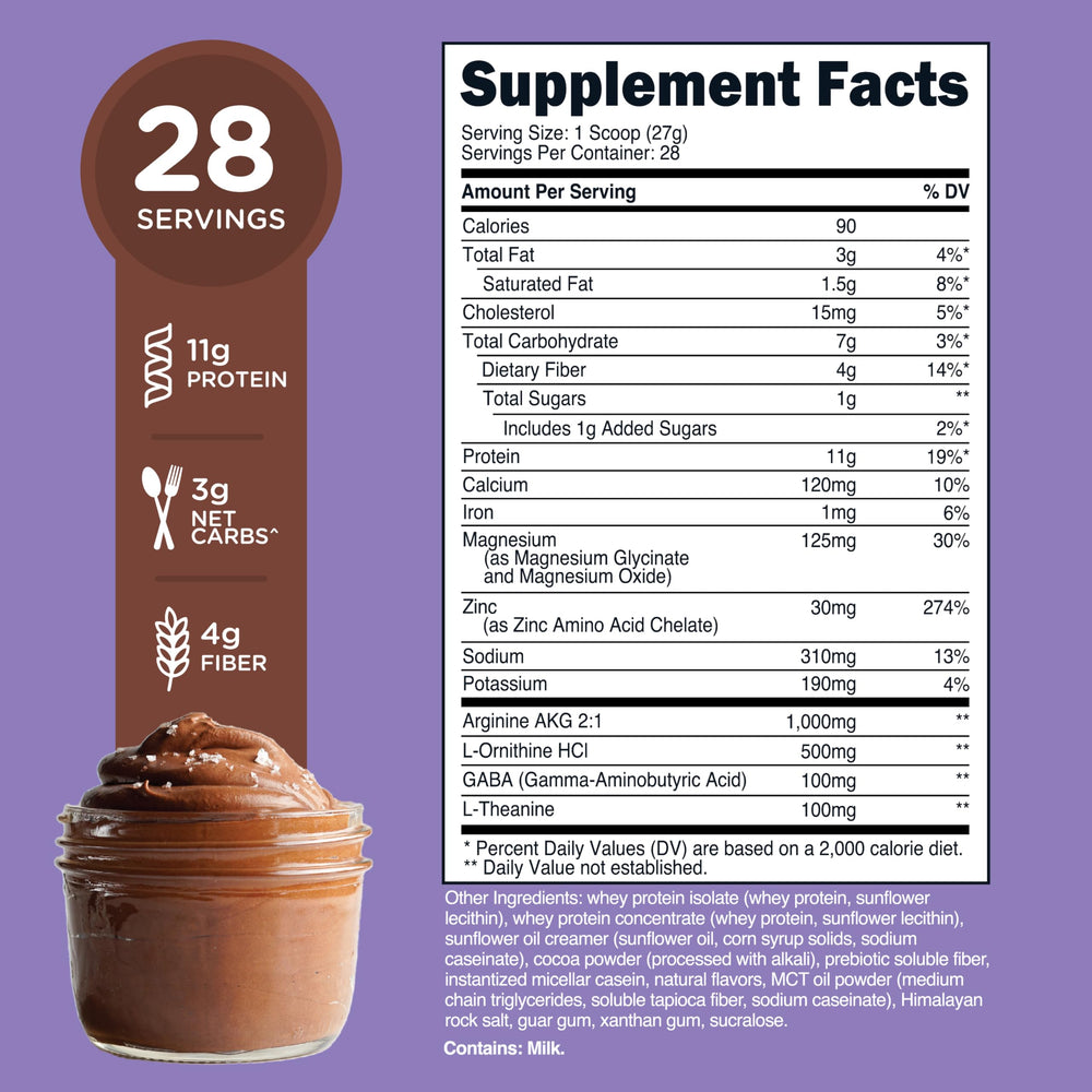 Serving image of TransformHQ Nighttime Shake Chocolate Mousse