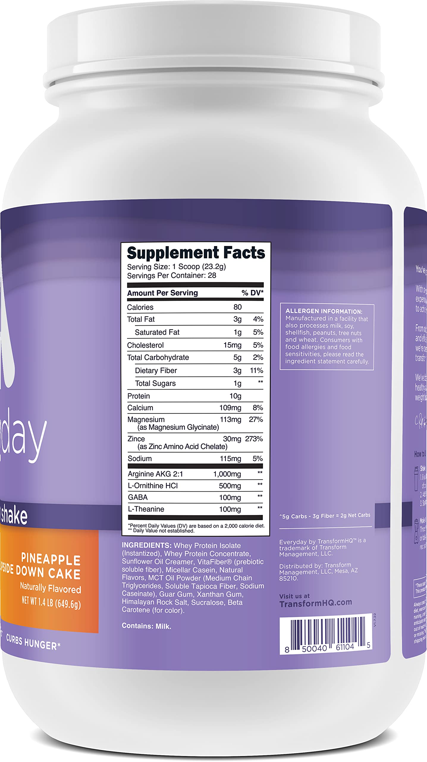 TransformHQ Nighttime Shake being poured into a glass for an easy nightly routine