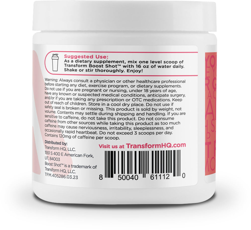 TransformHQ Raspberry Lemonade Powder glass of prepared drink for refreshing focus