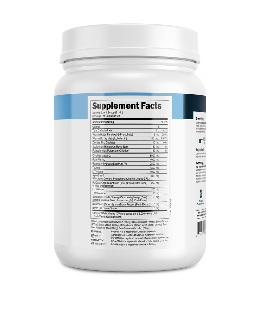 Lifestyle image showing use of Transparent Labs Bulk Pre Workout Powder Tropical Punch