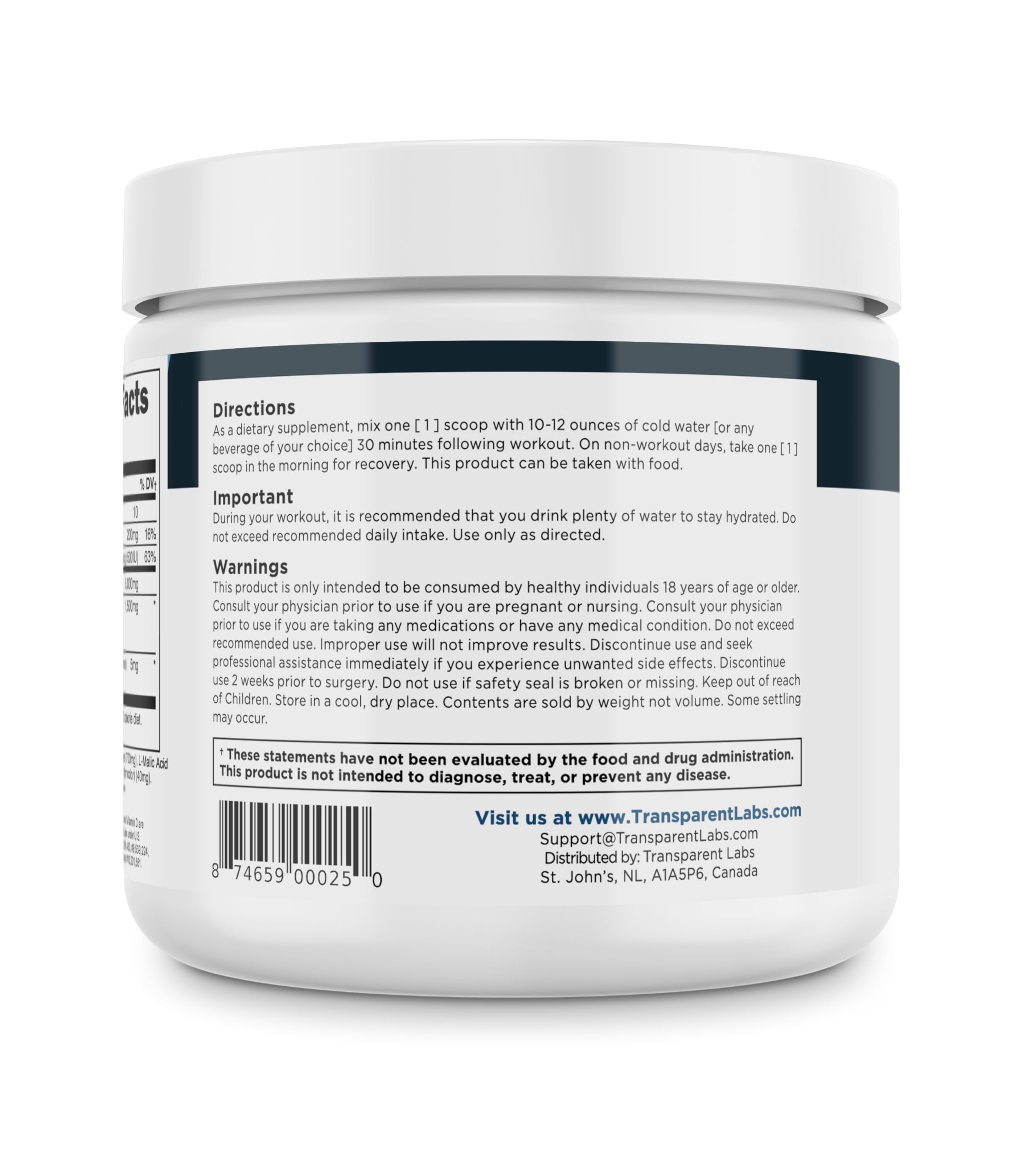 Transparent Labs Creatine HMB displayed in a gym setting during training