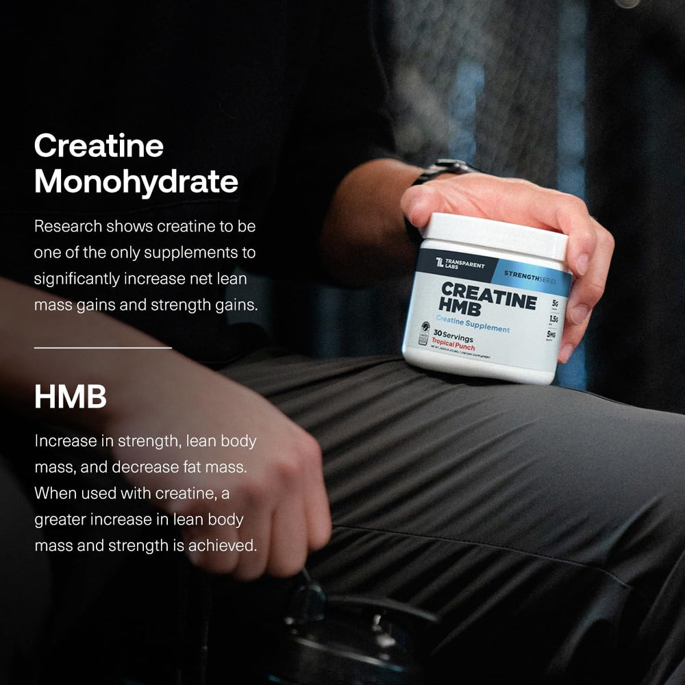 Ingredients panel for Transparent Labs Creatine HMB