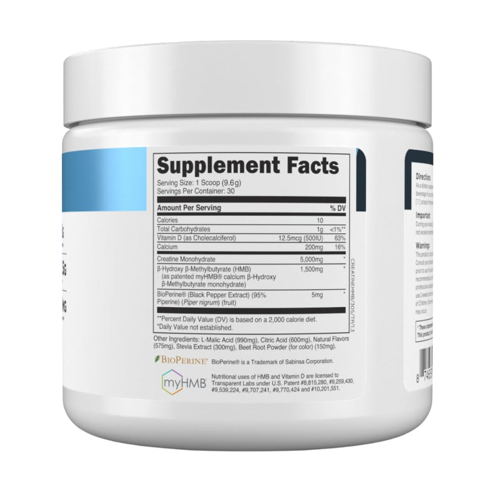 Transparent Labs Creatine HMB used during a workout for improved performance.