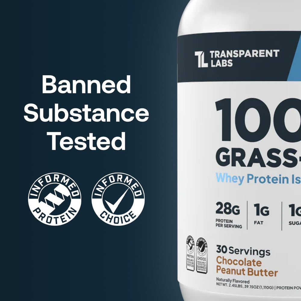 Close-up of the label showing 28g protein per serving on the canister