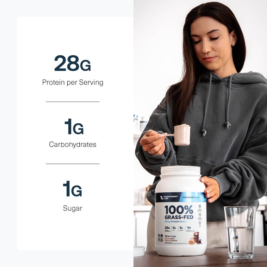 Scoop with protein powder beside the canister