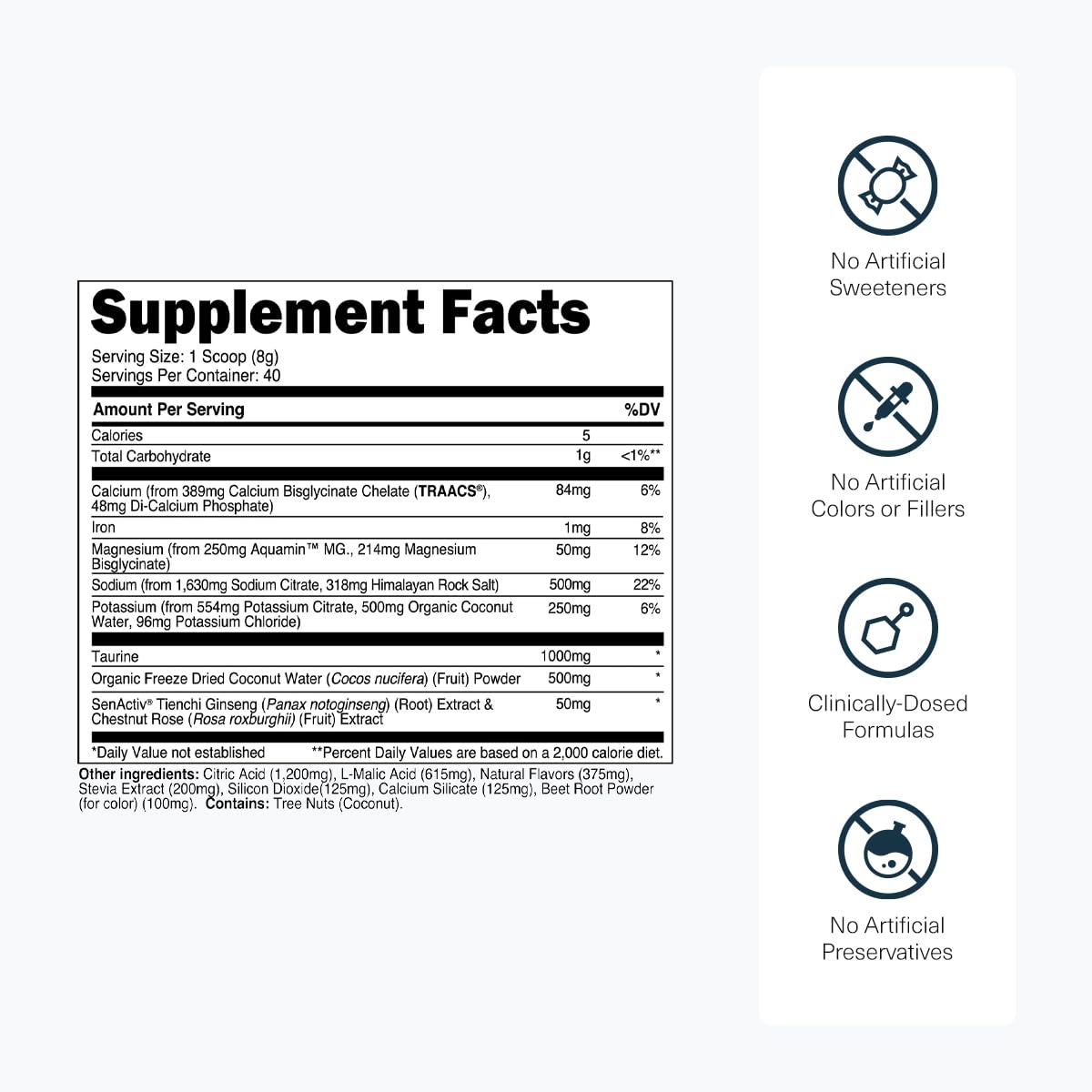 Close-up of Hydrate powder texture with scoop