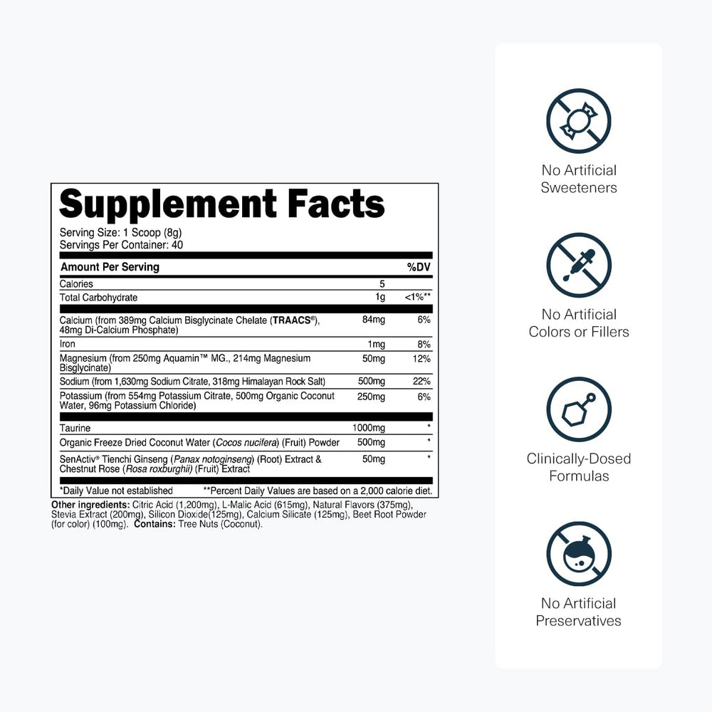 Close-up of Hydrate powder texture with scoop