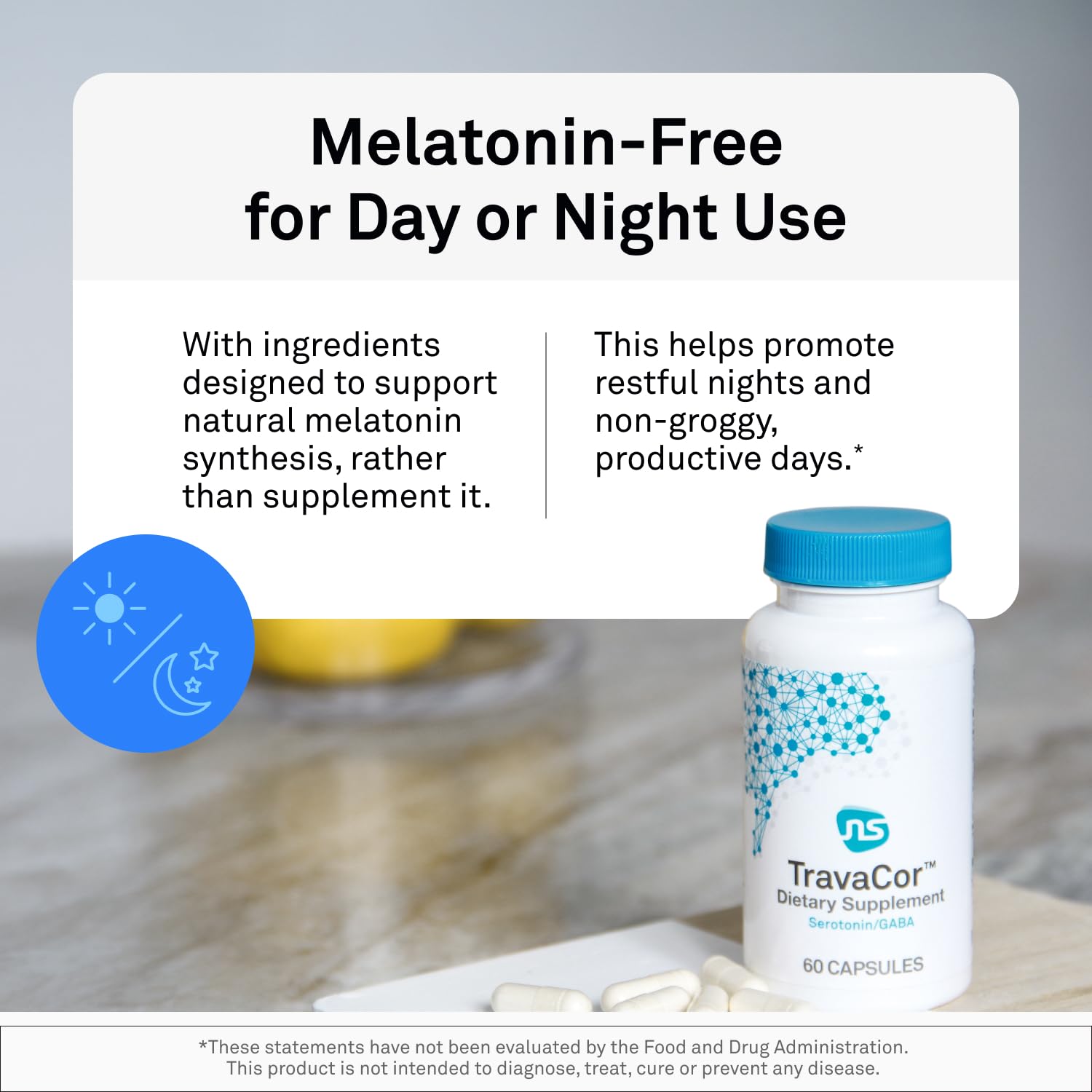 Close-up of TravaCor bottle label