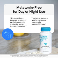 Close-up of TravaCor bottle label