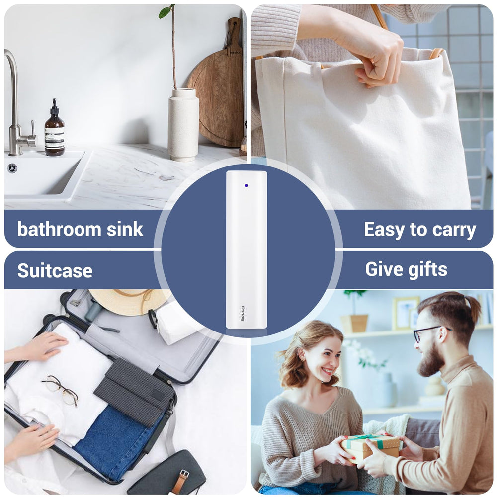 Toothbrush case placed on bathroom shelf for travel use