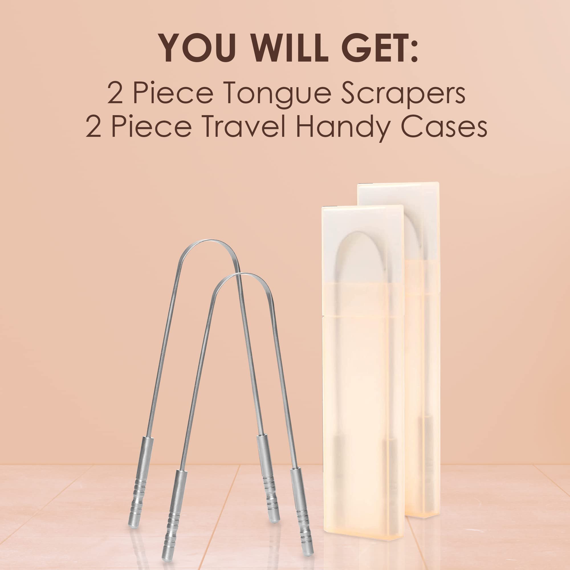 Travel case included for each TruLife tongue cleaner