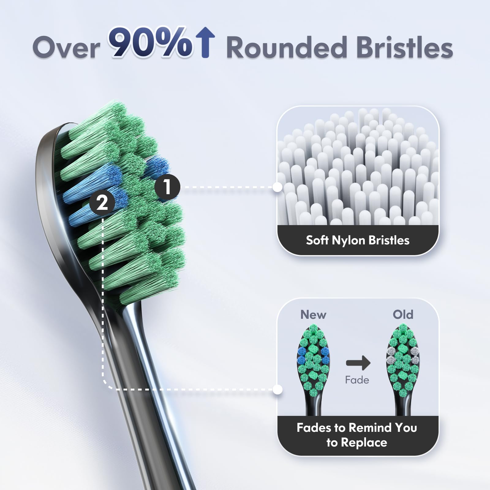 Travel case with brush heads for storage