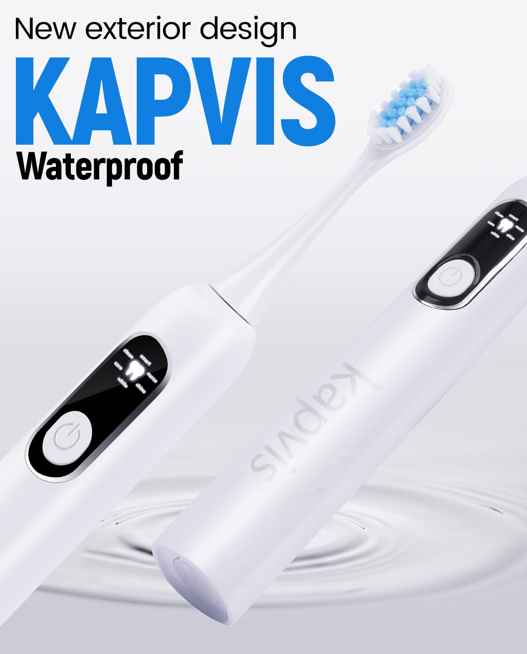 Travel case included with toothbrush for on-the-go use