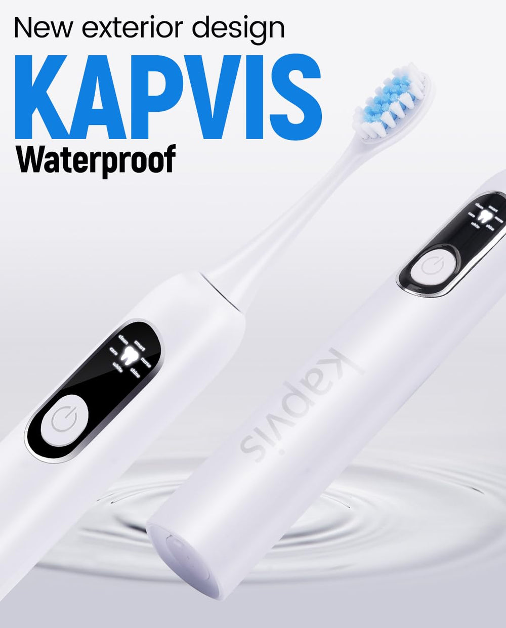 Travel case included with toothbrush for on-the-go use