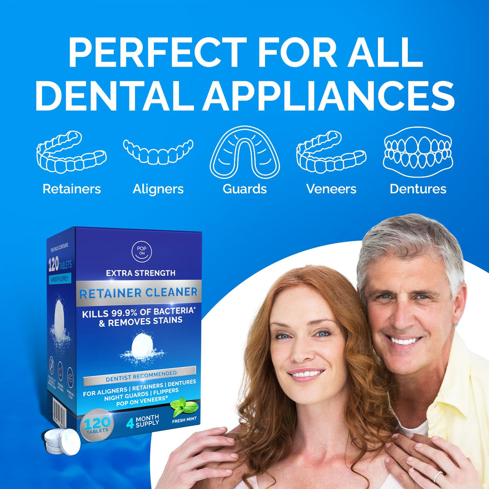 Travel-friendly oral appliance cleaning bundle for at-home or on-the-go use
