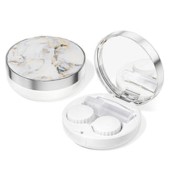 Travel-friendly contact lens case in a bright color