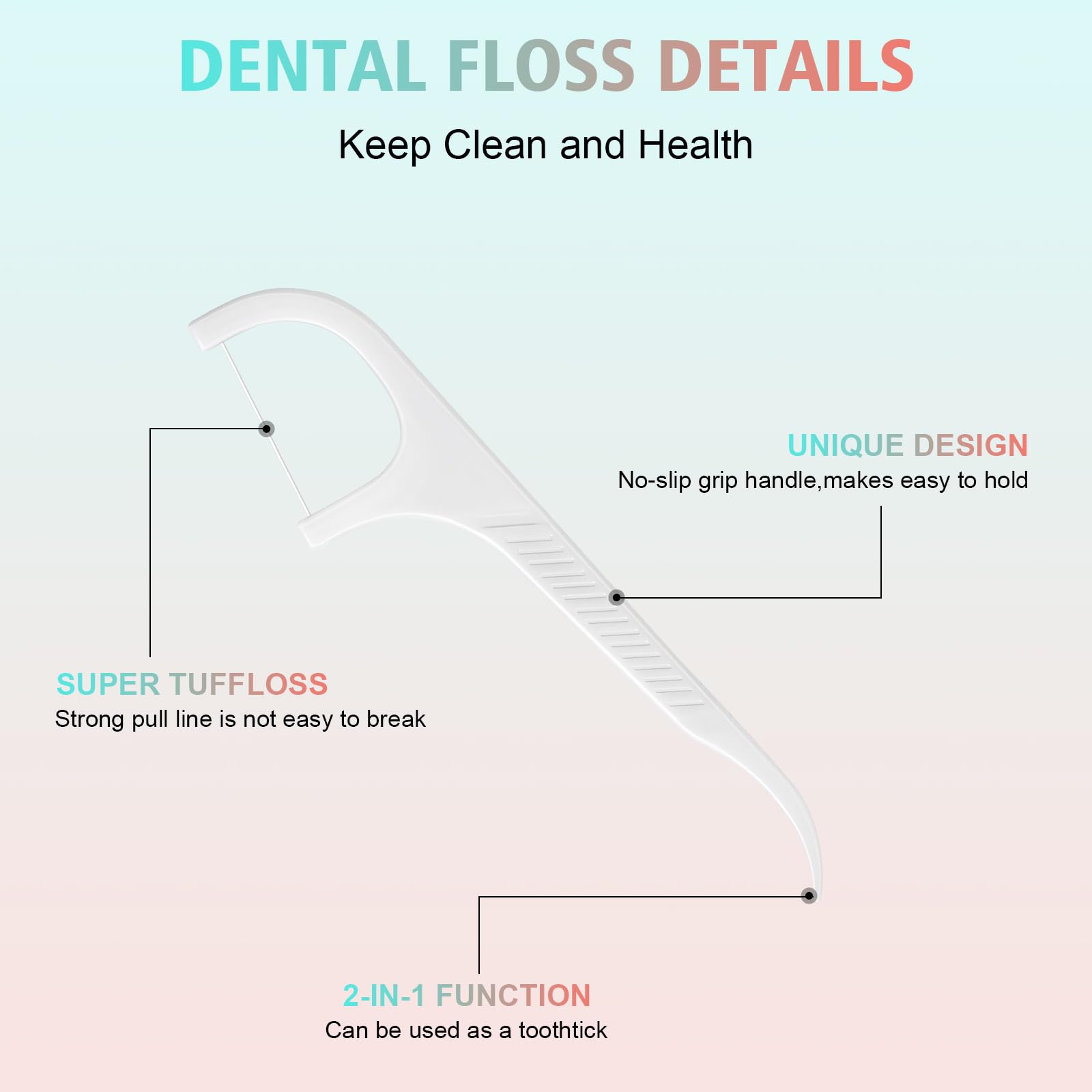 2-in-1 floss and toothpick conversion for stubborn debris