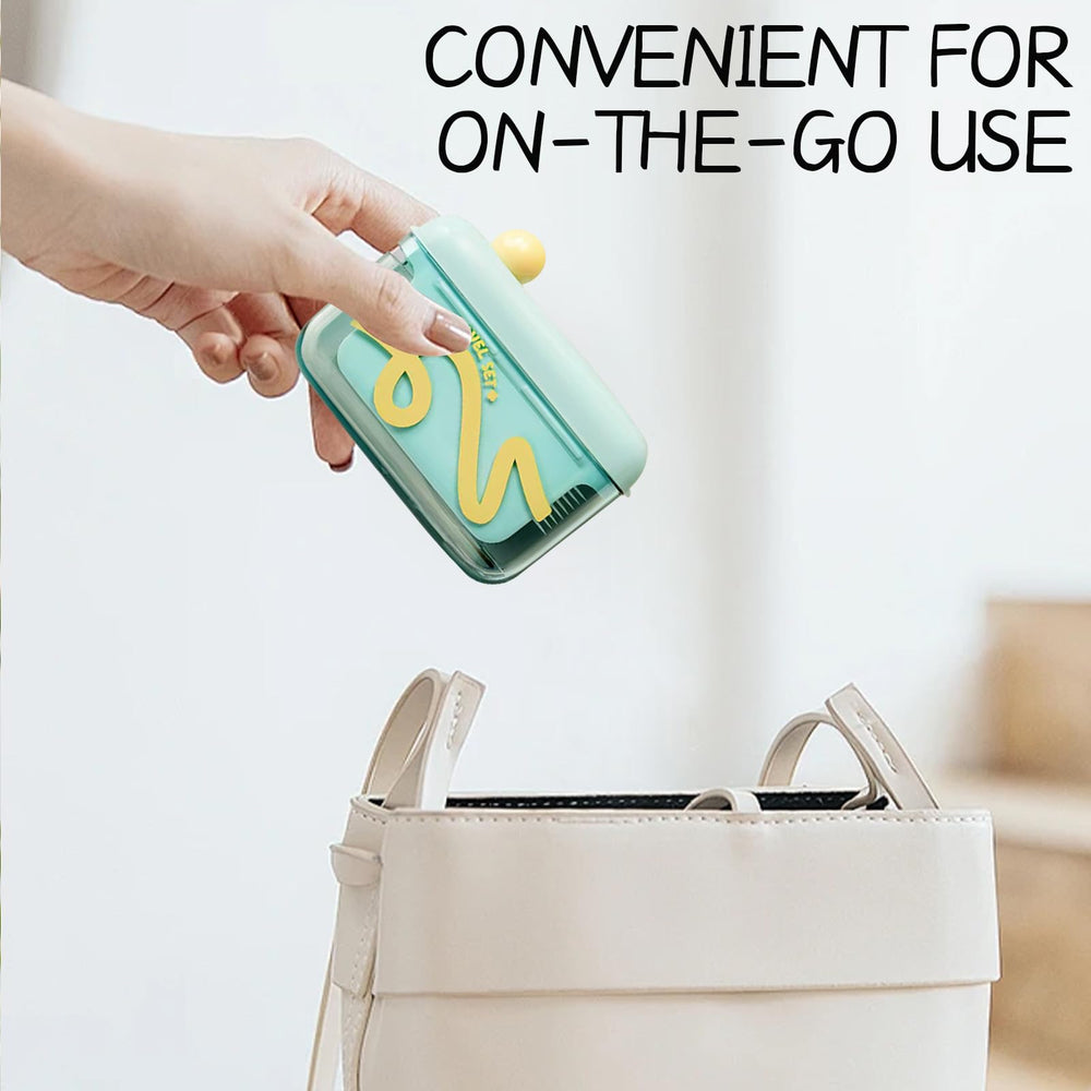 Portable refillable floss pick dispenser for on-the-go use