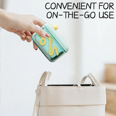 Portable refillable floss pick dispenser for on-the-go use