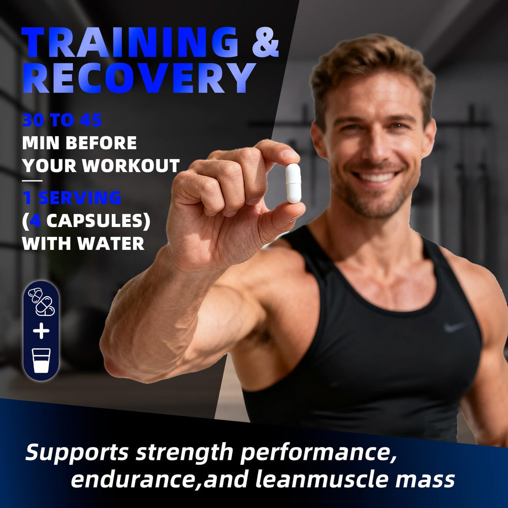 Travel-friendly, compact creatine supplement bottle