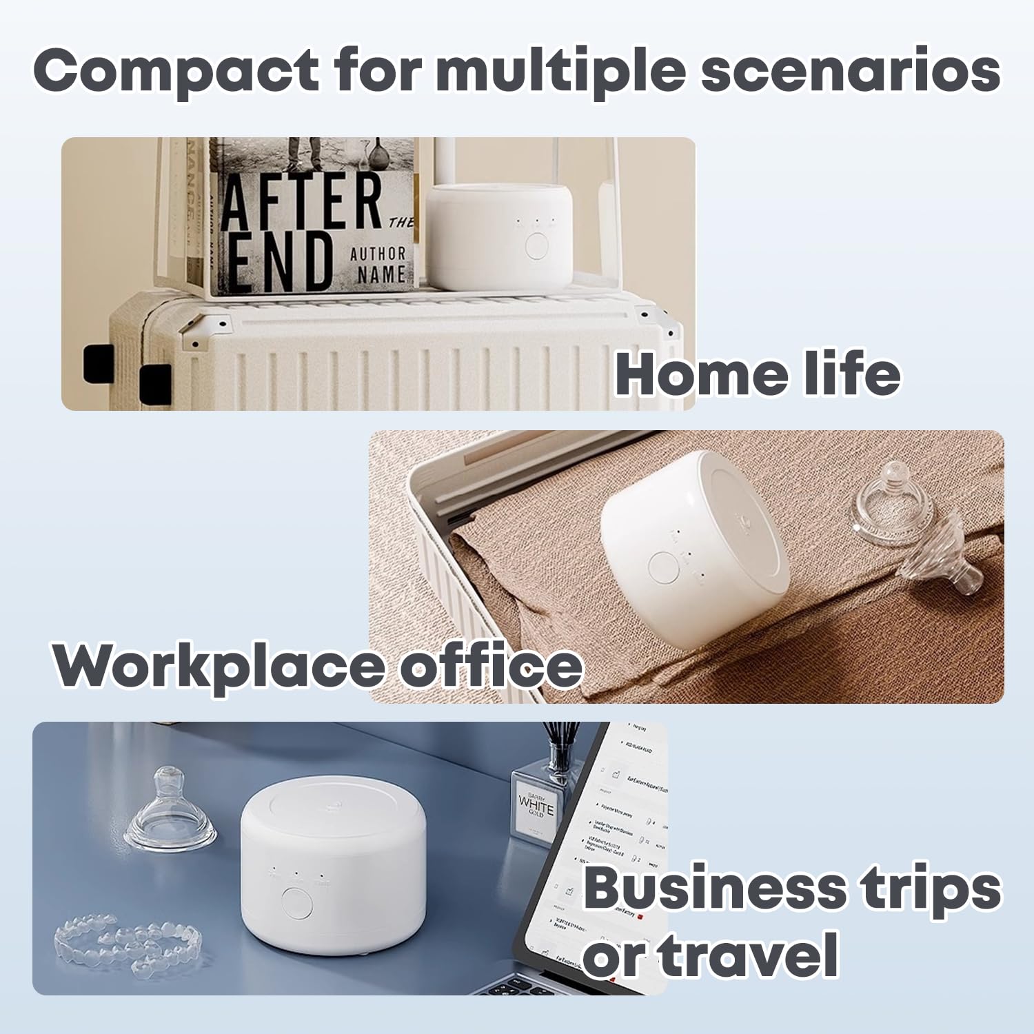 Travel-friendly rechargeable dental cleaner