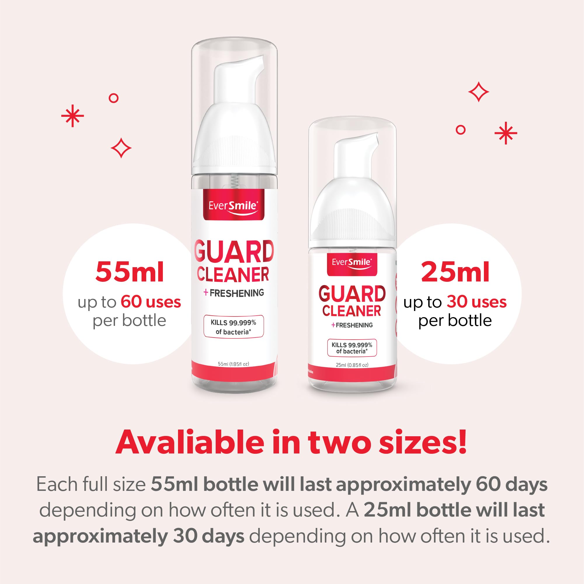 Travel-friendly 55ml bottle with packaging