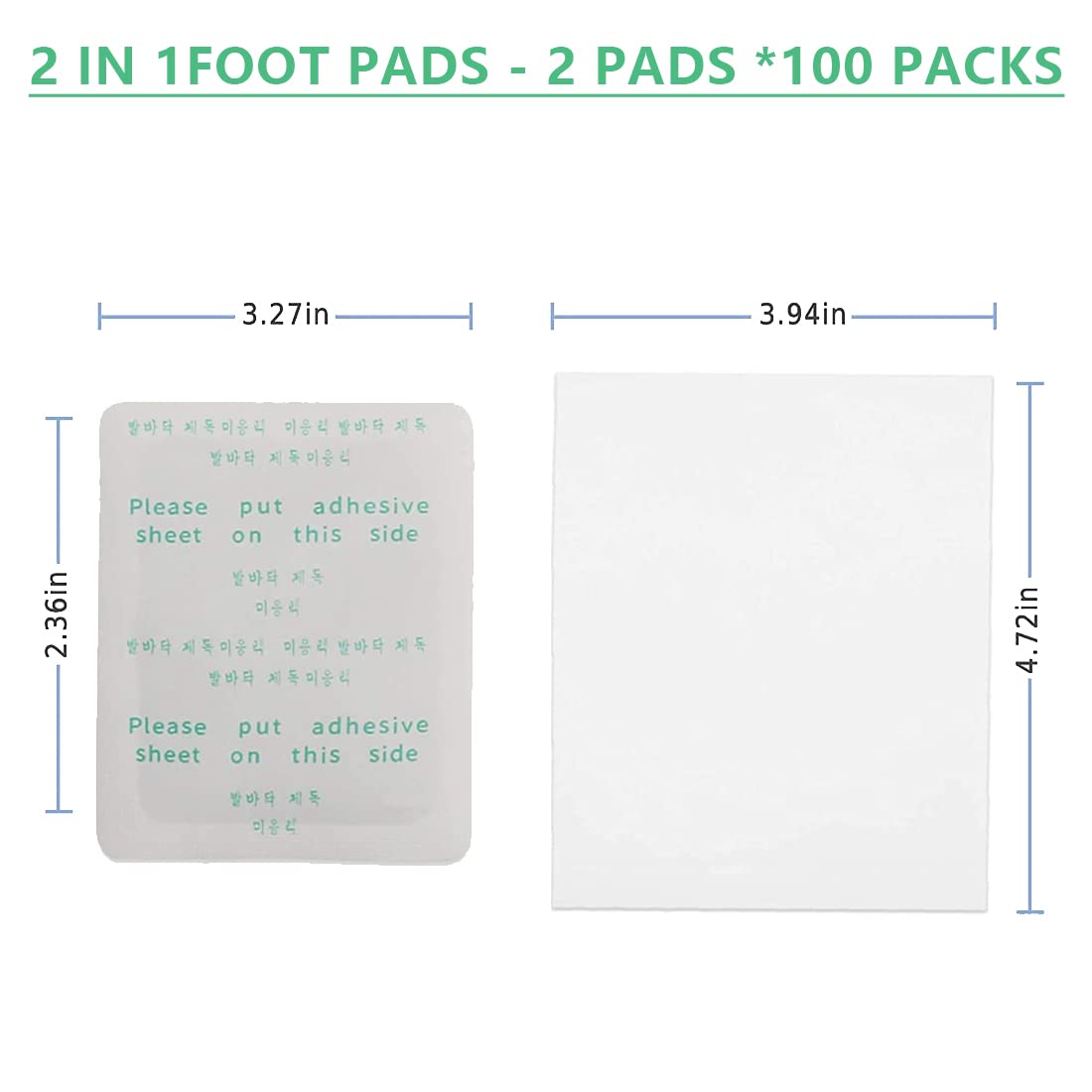 Foot pads suitable for travel and home use in a box