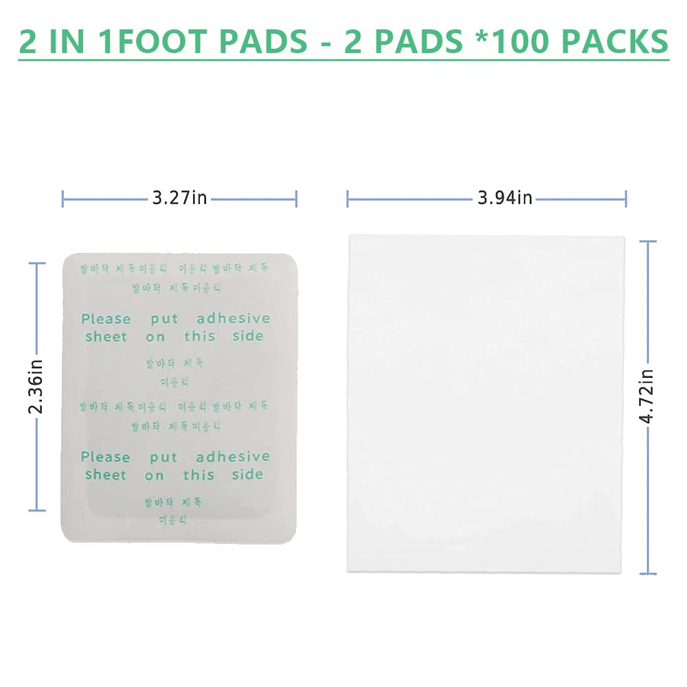 Foot pads suitable for travel and home use in a box