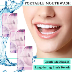 Bulk travel mouthwash set with 60 packets for on-the-go freshness