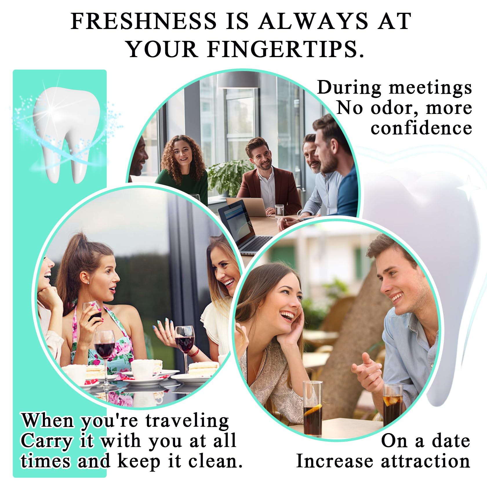 Family-friendly travel mouthwash for fresh breath