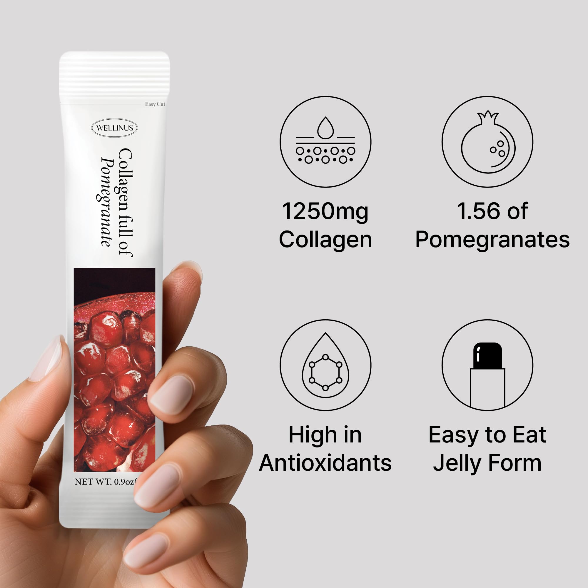 Travel-friendly collagen jelly sticks for on-the-go use