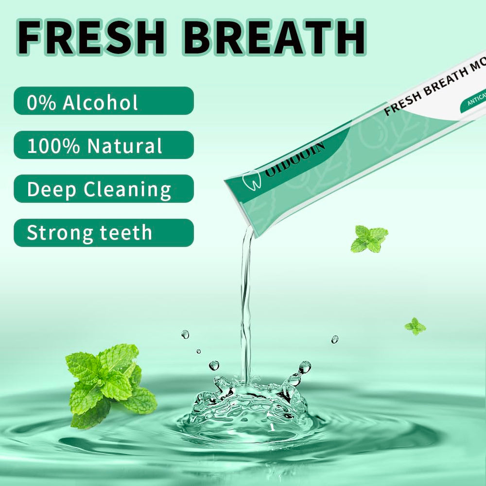 Travel friendly mouthwash packets for after meals