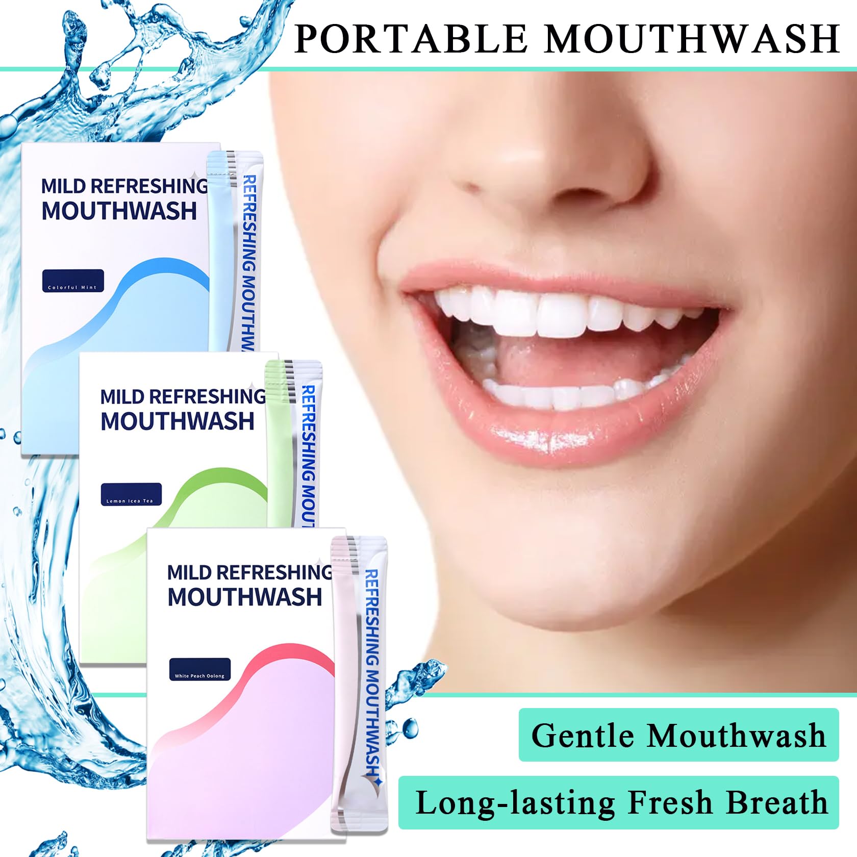 60-pack travel size mouthwash sachets