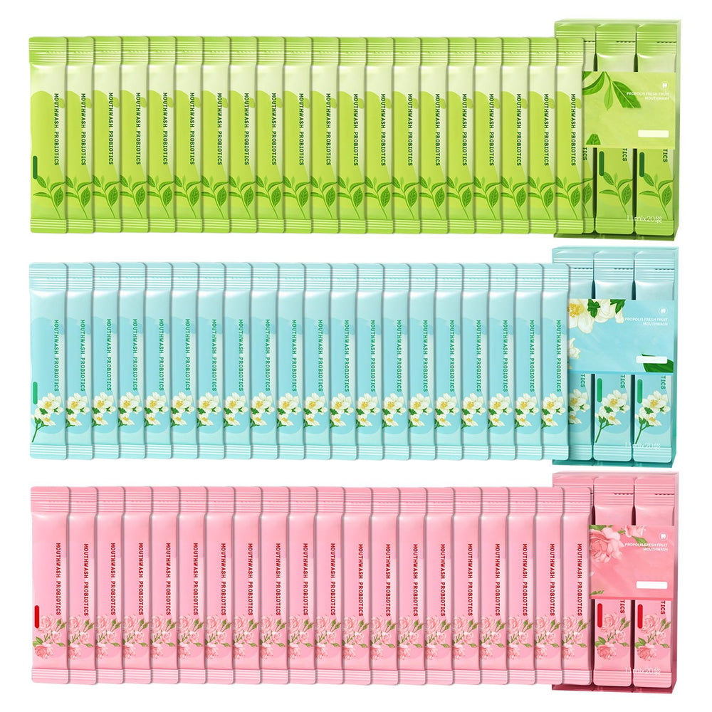 Travel size mouthwash kit with 60 sachets