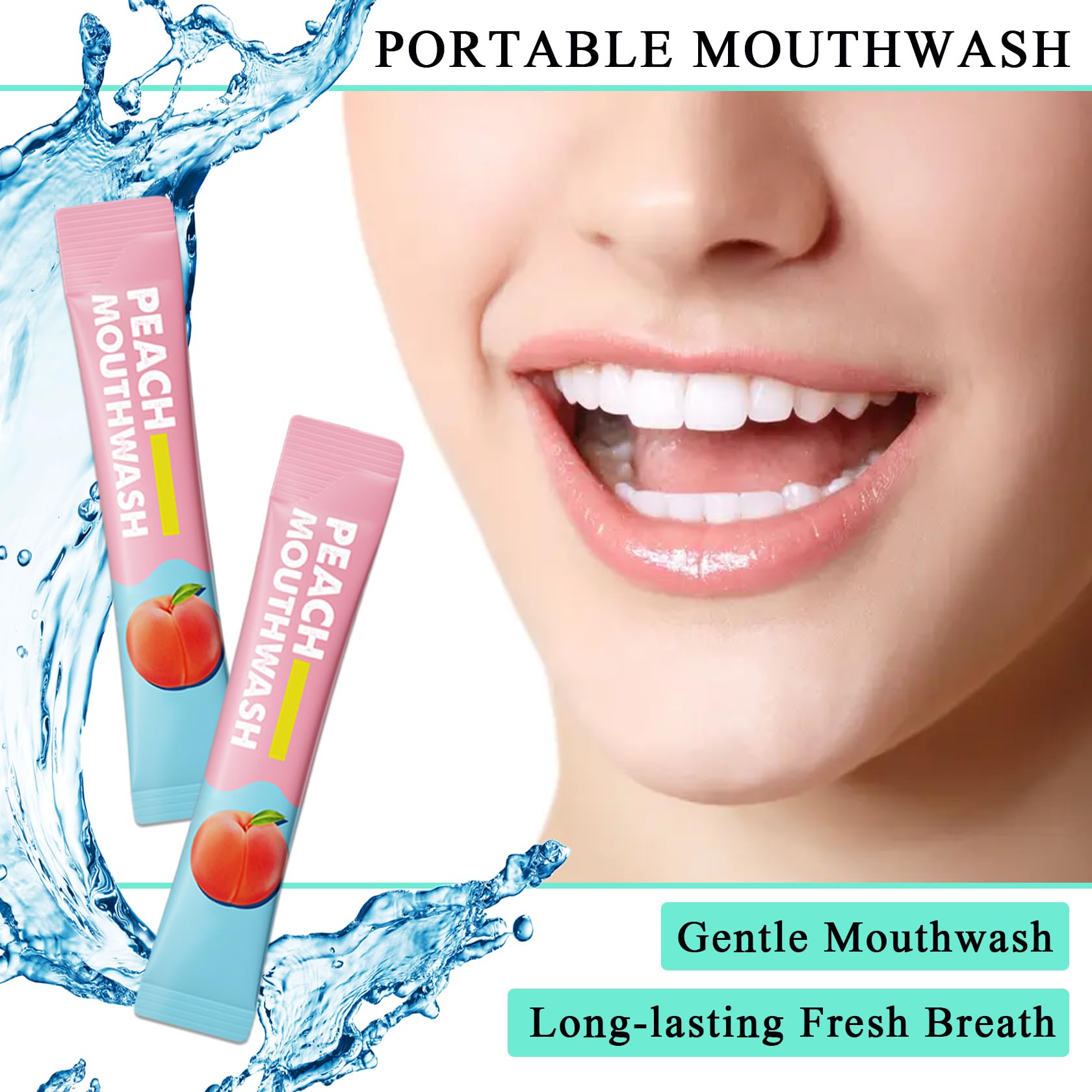 Mini travel mouthwash packets for on-the-go freshness