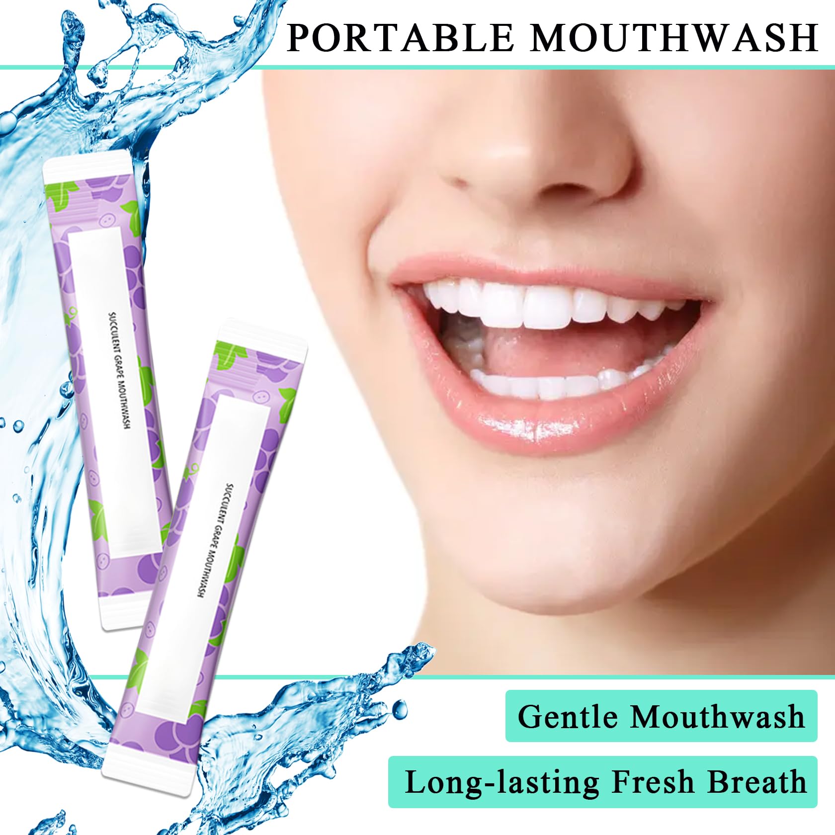 Mini portable mouthwash packets for easy travel