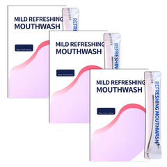 Travel size mouthwash kit with 60 individual sachets