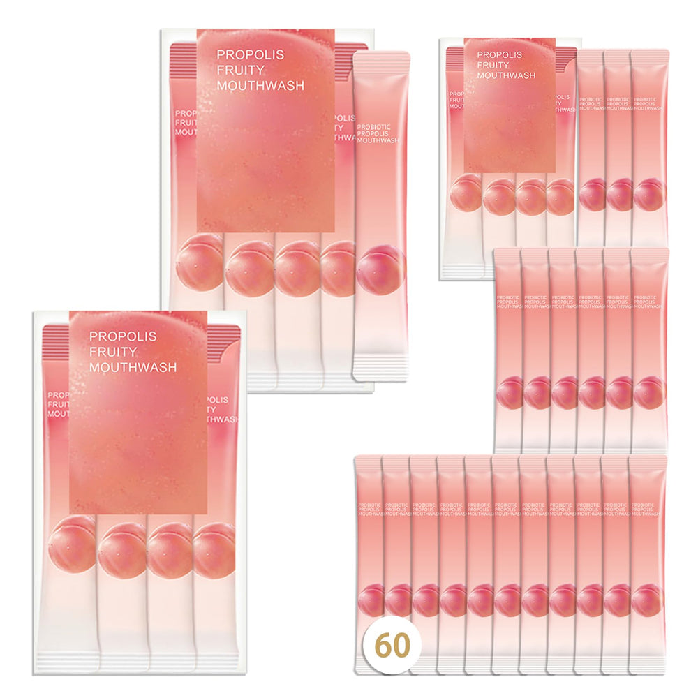 Mini travel size mouthwash kit with 60 individual sachets