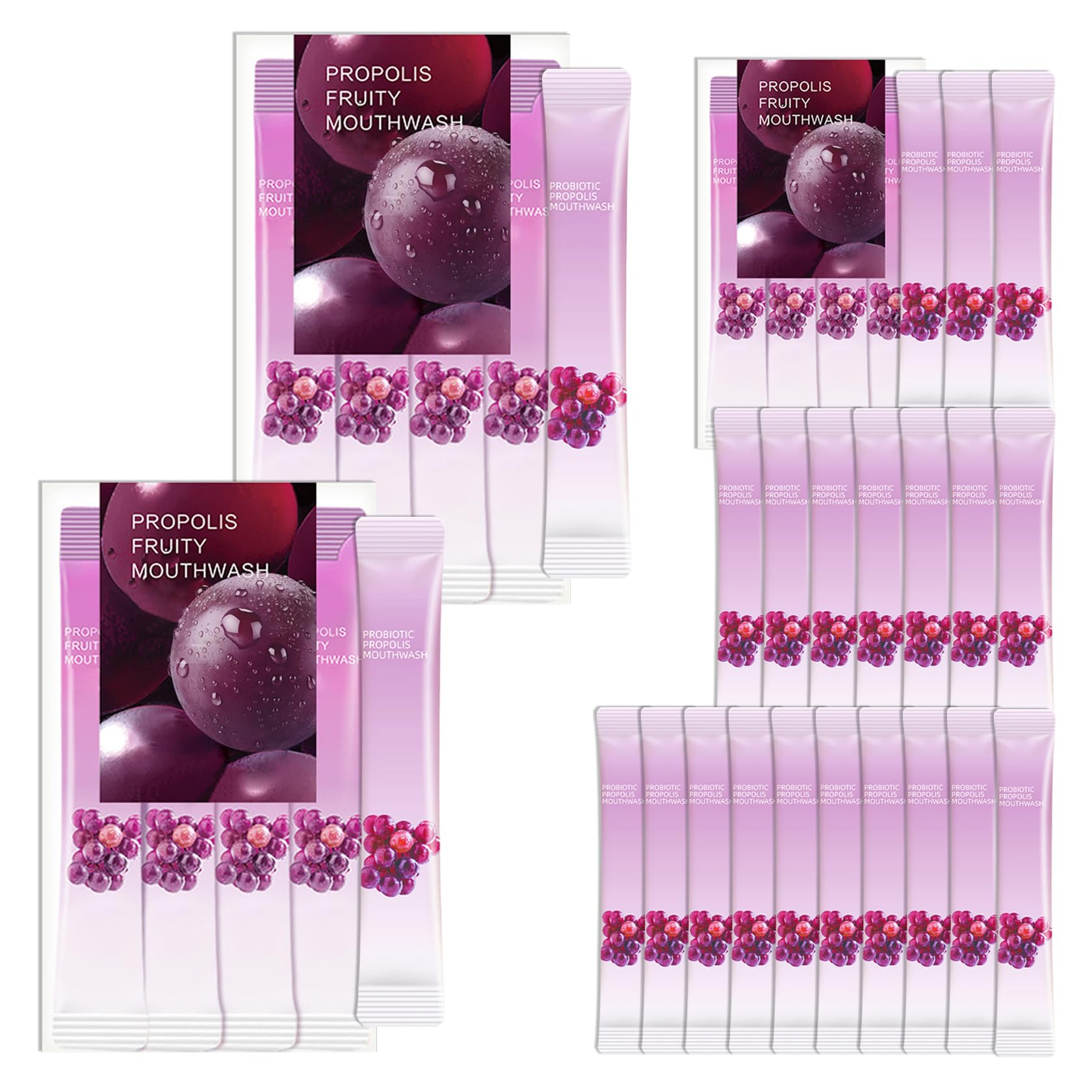 Travel size mouthwash packets – pack of 60 in a compact kit