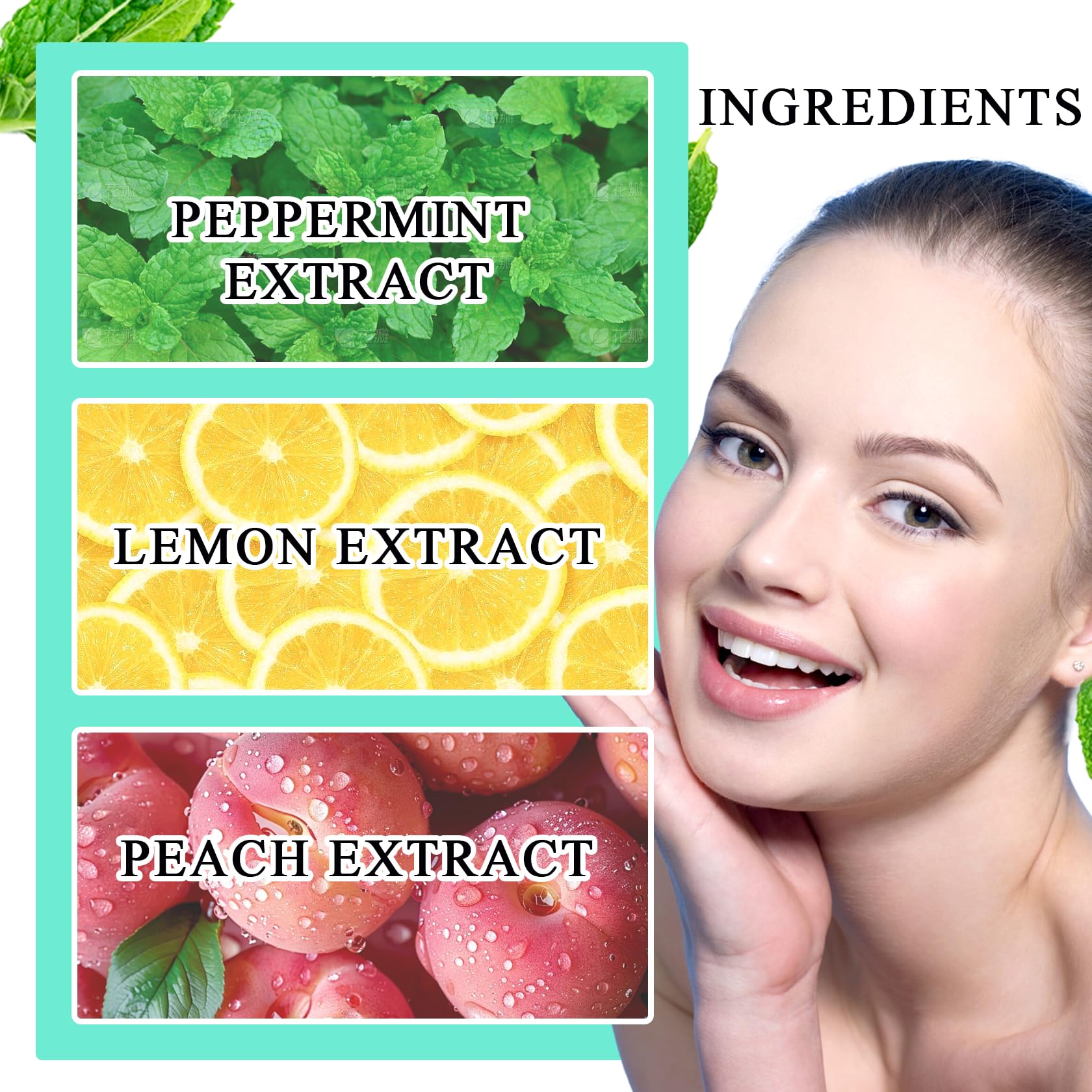 Mint flavor travel mouthwash sachet.