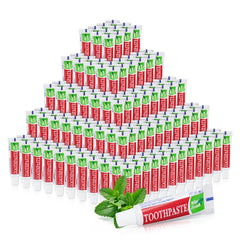 500 tubes of mint-flavored travel toothpaste (0.176 oz / 5 g each)