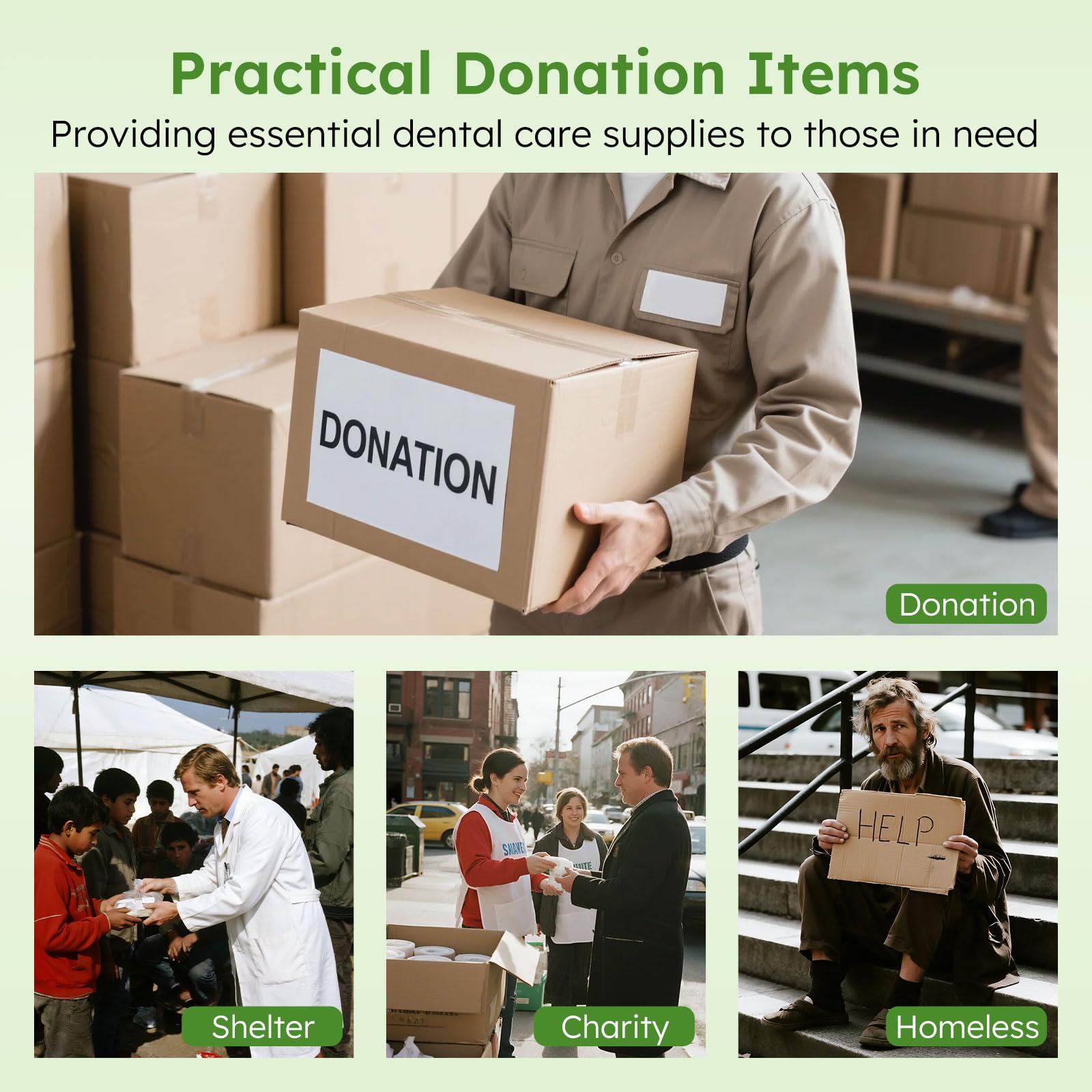 Charity donation toothpaste bulk: travel-size toothpaste for shelters